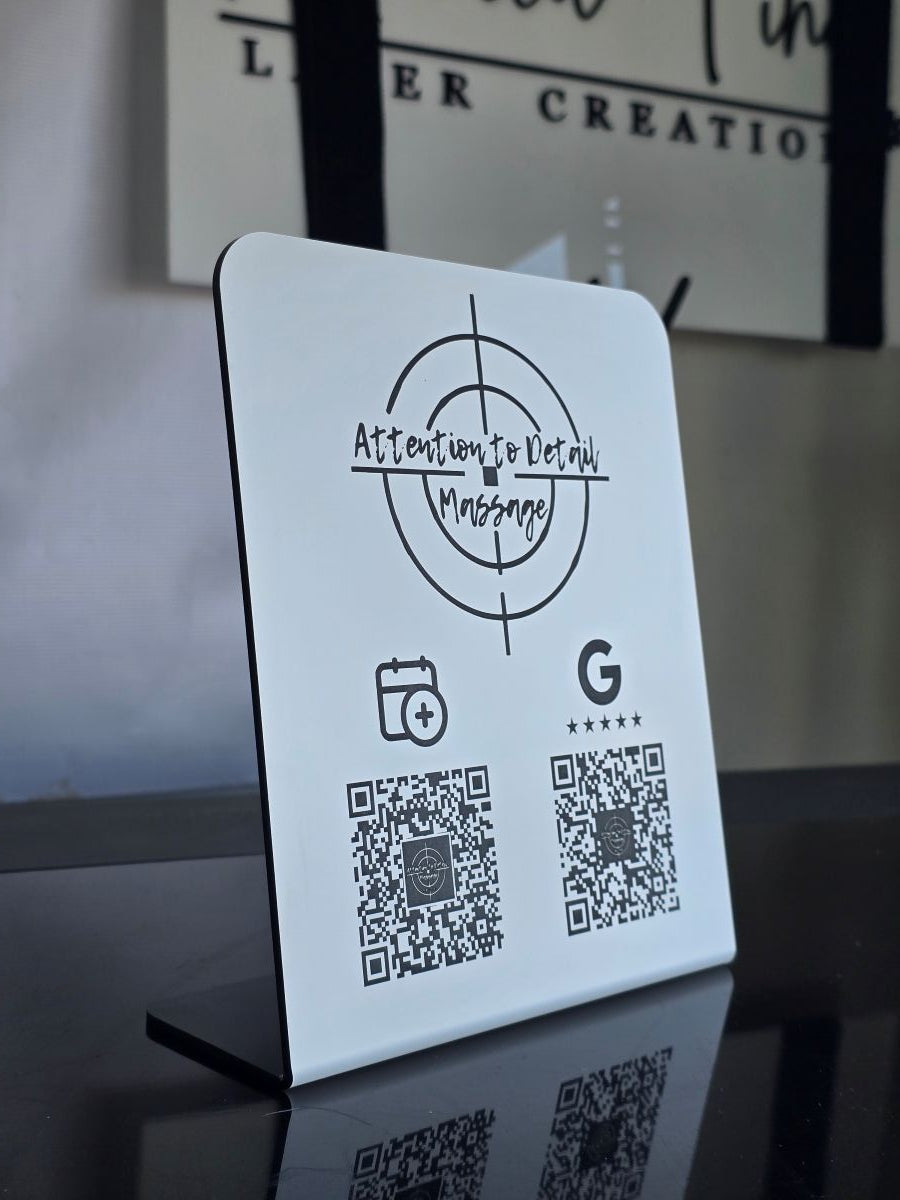 QR Code Sign with Bend Base