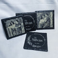 Black Slate Coaster - 4" Square Stone [Individual] - Marca Fina Laser Creations - 