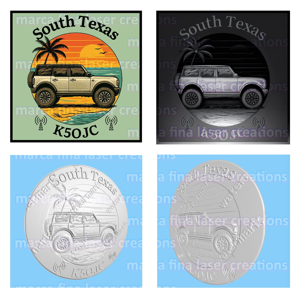 Embossed Challenge Coin - 40mm - Marca Fina Laser Creations - 