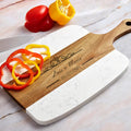Marble Acacia Wood Cutting Board - Marca Fina Laser Creations - 