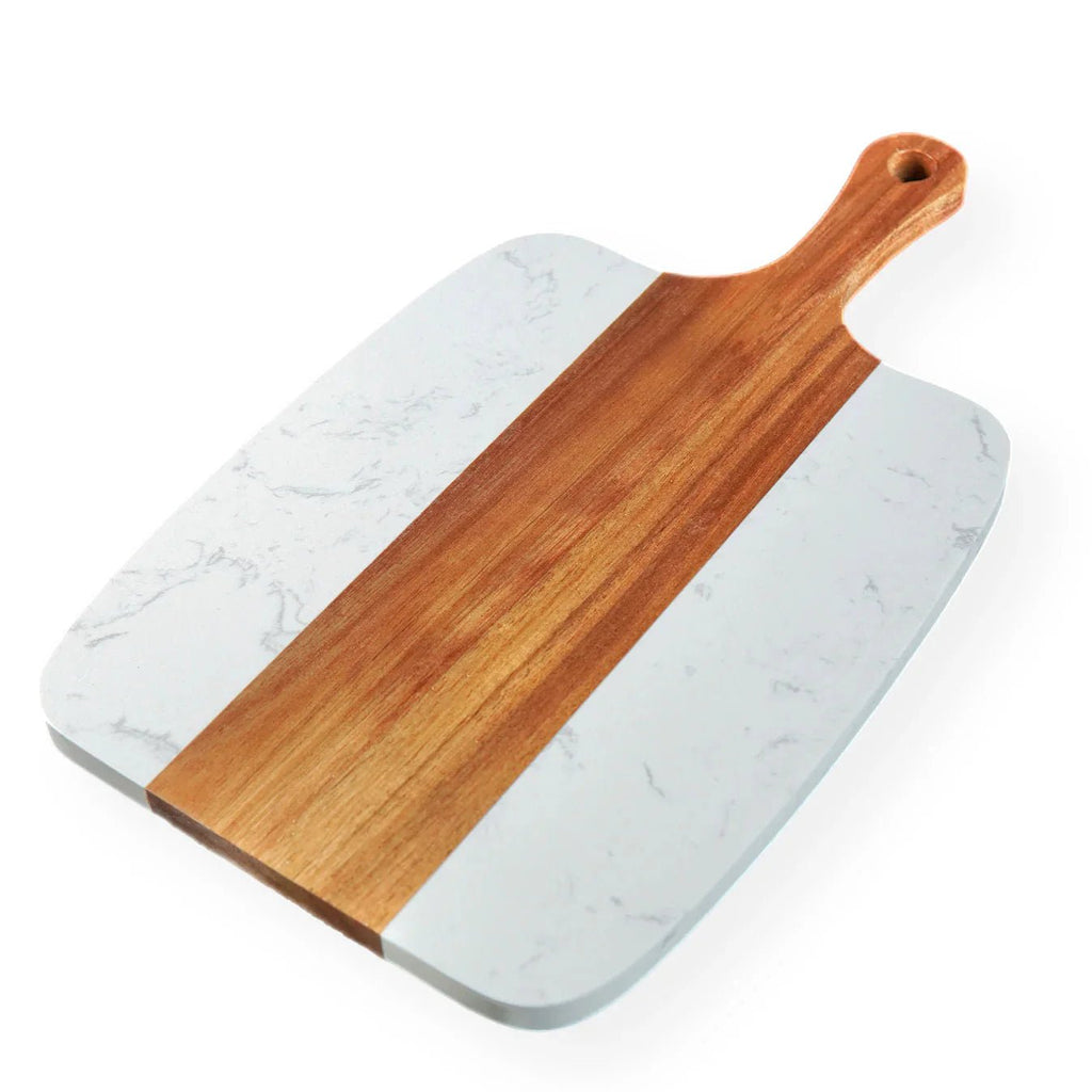 Marble Acacia Wood Cutting Board - Marca Fina Laser Creations - 