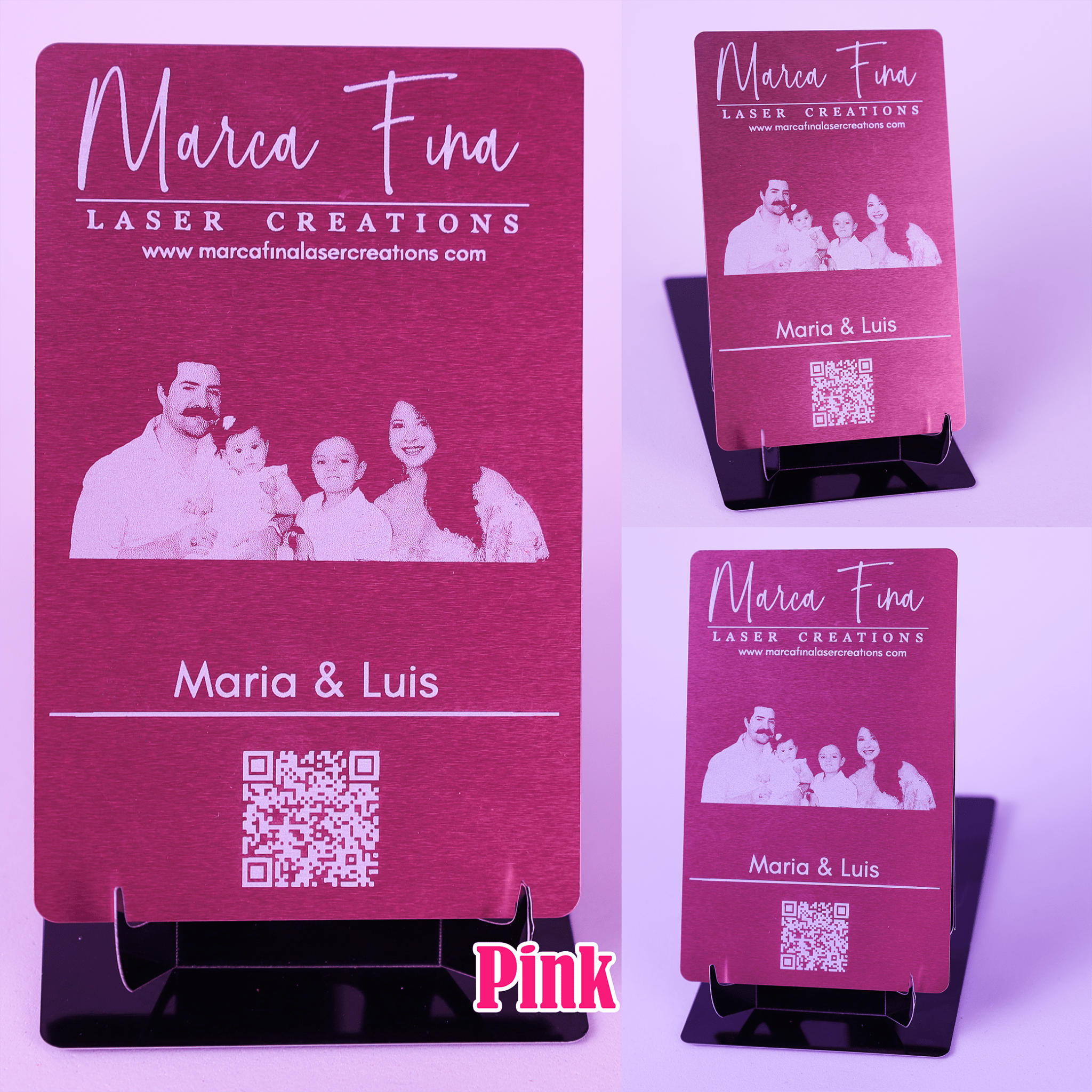 Metal Business Cards - Marca Fina Laser Creations - 