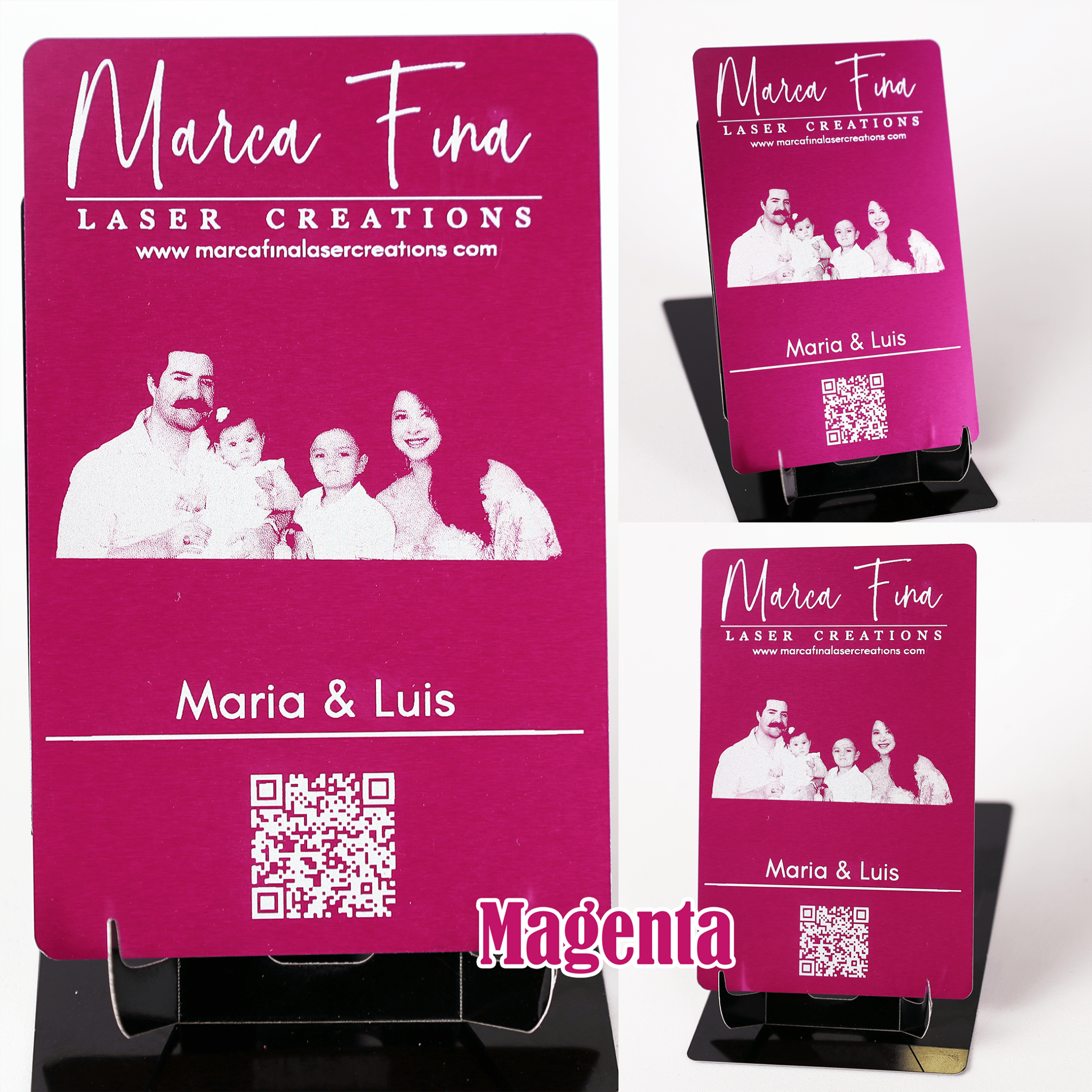 Metal Business Cards - Marca Fina Laser Creations - 