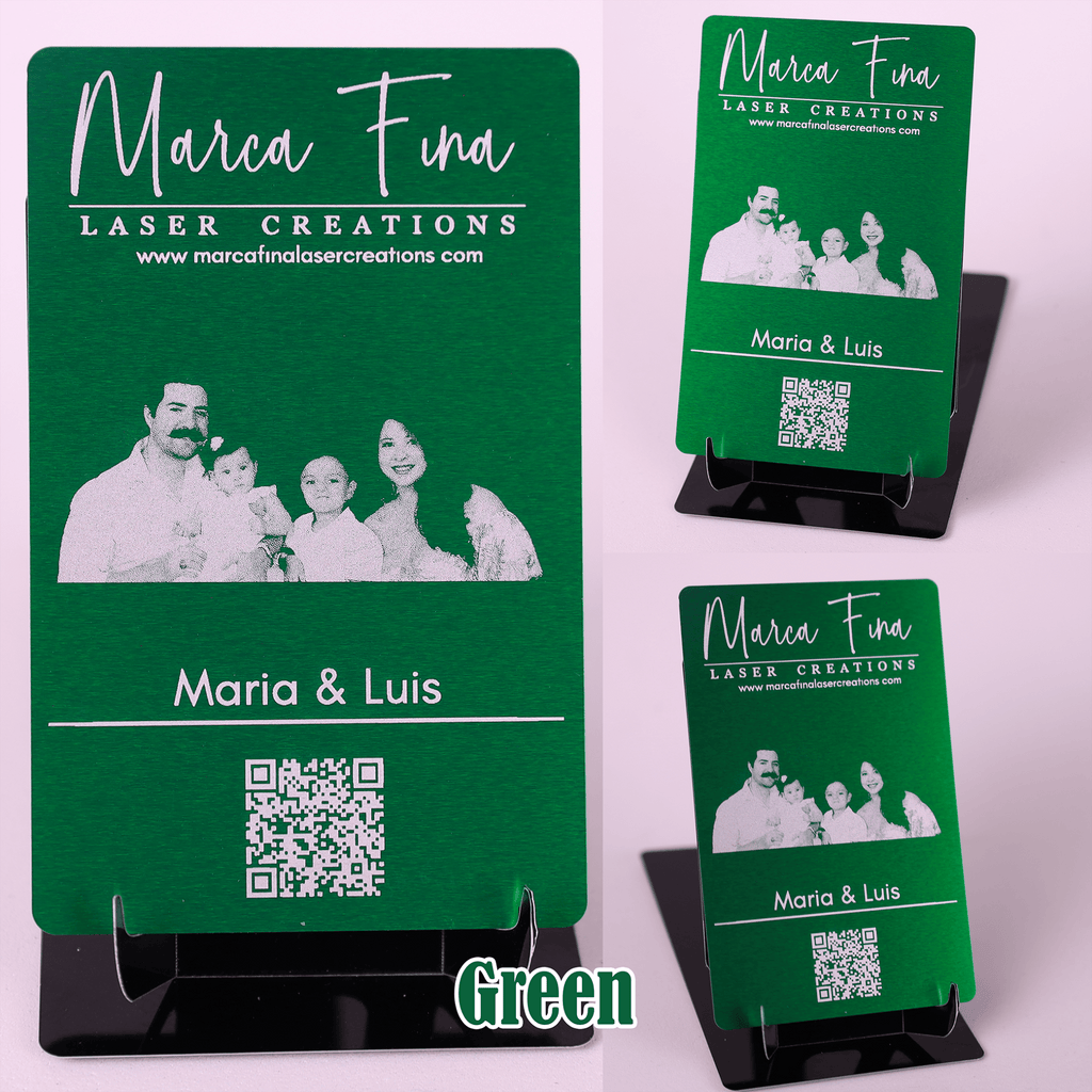 Metal Business Cards - Marca Fina Laser Creations - 