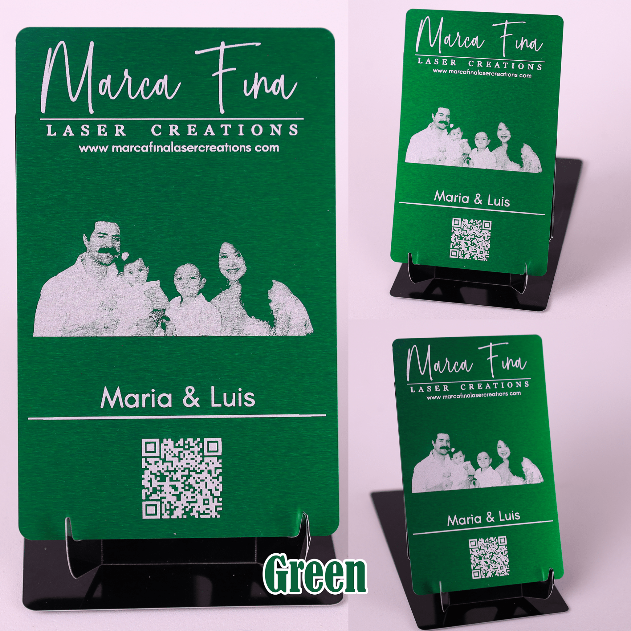 Metal Business Cards - Marca Fina Laser Creations - 