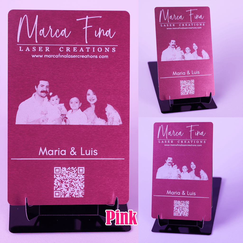 Metal Business Cards - Marca Fina Laser Creations - 