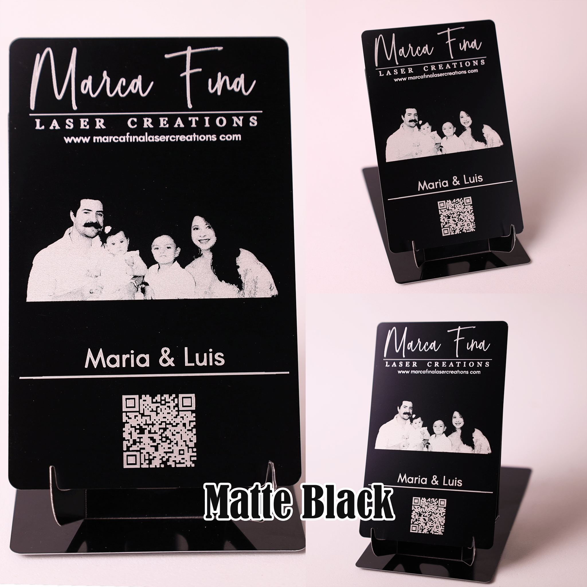 Metal Business Cards - Marca Fina Laser Creations - 