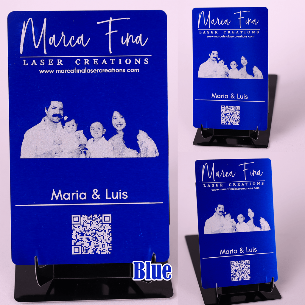 Metal Business Cards - Marca Fina Laser Creations - 