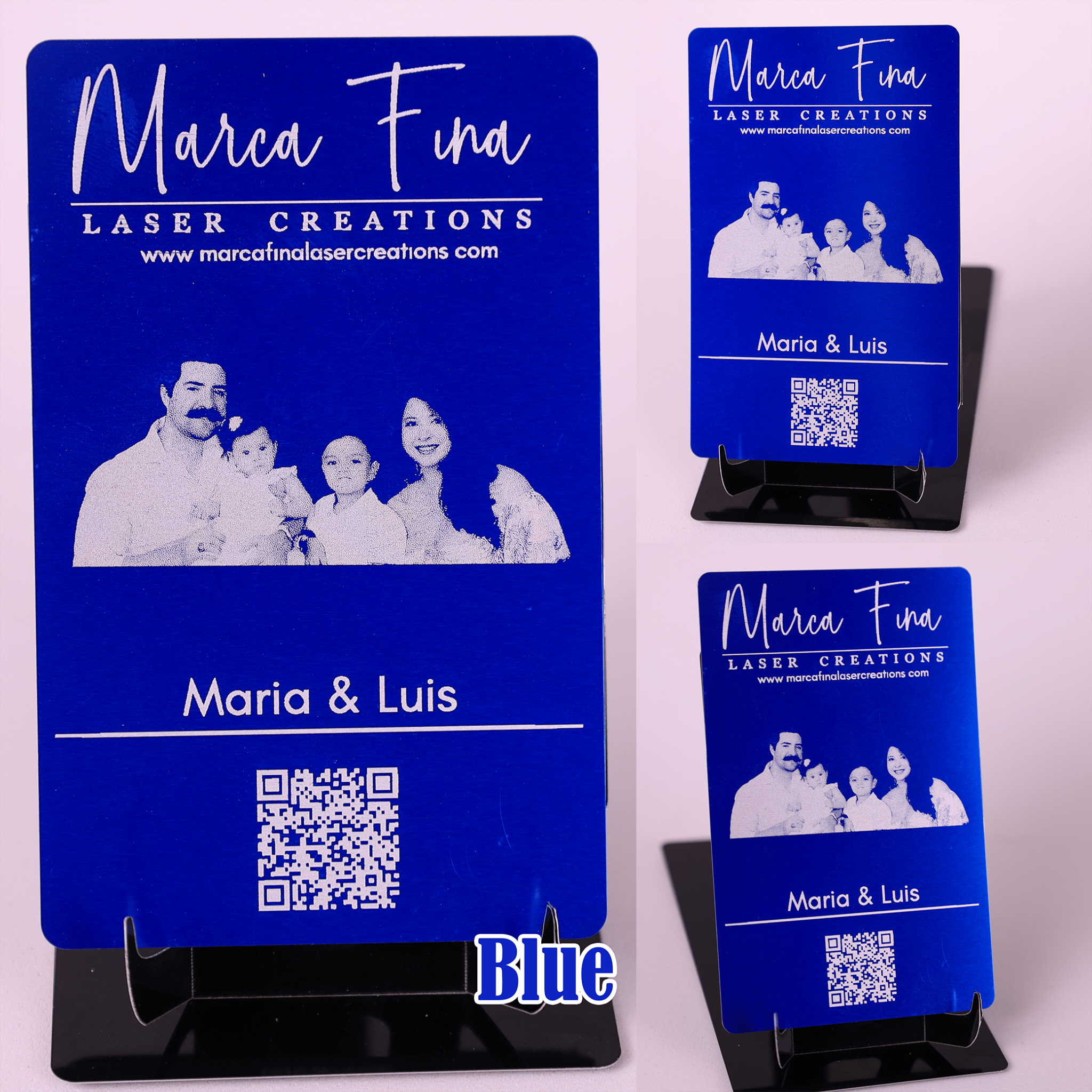 Metal Business Cards - Marca Fina Laser Creations - 
