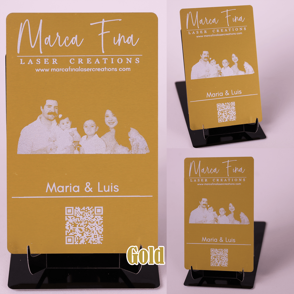 Metal Business Cards - Marca Fina Laser Creations - 