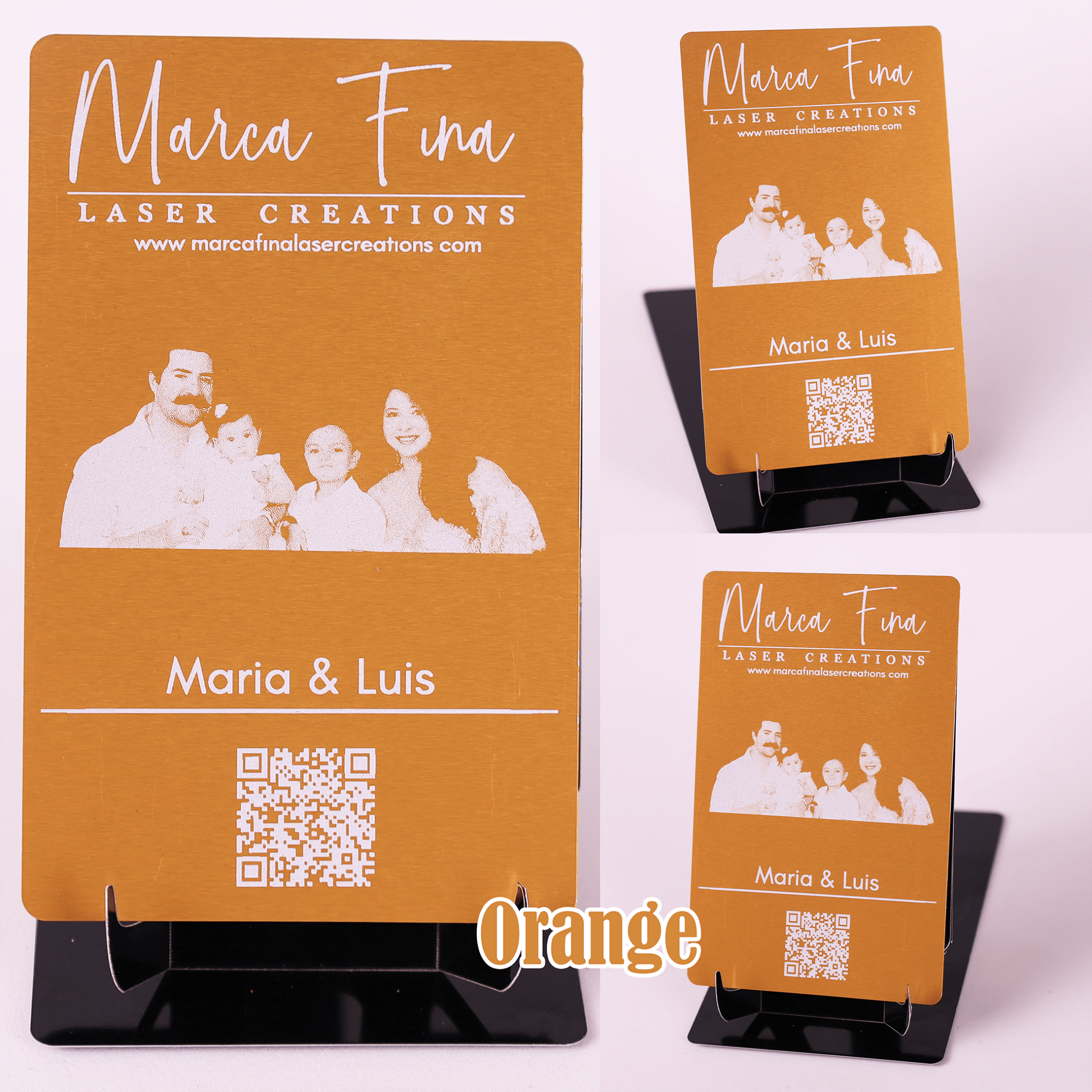 Metal Business Cards - Marca Fina Laser Creations - 