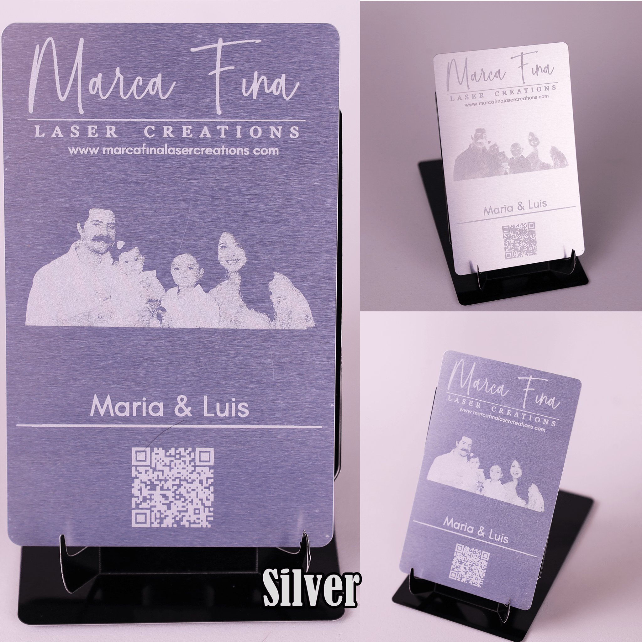 Metal Business Cards - Marca Fina Laser Creations - 