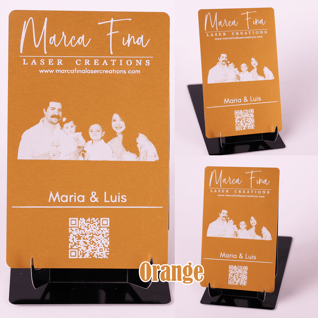 Metal Business Cards - Marca Fina Laser Creations - 
