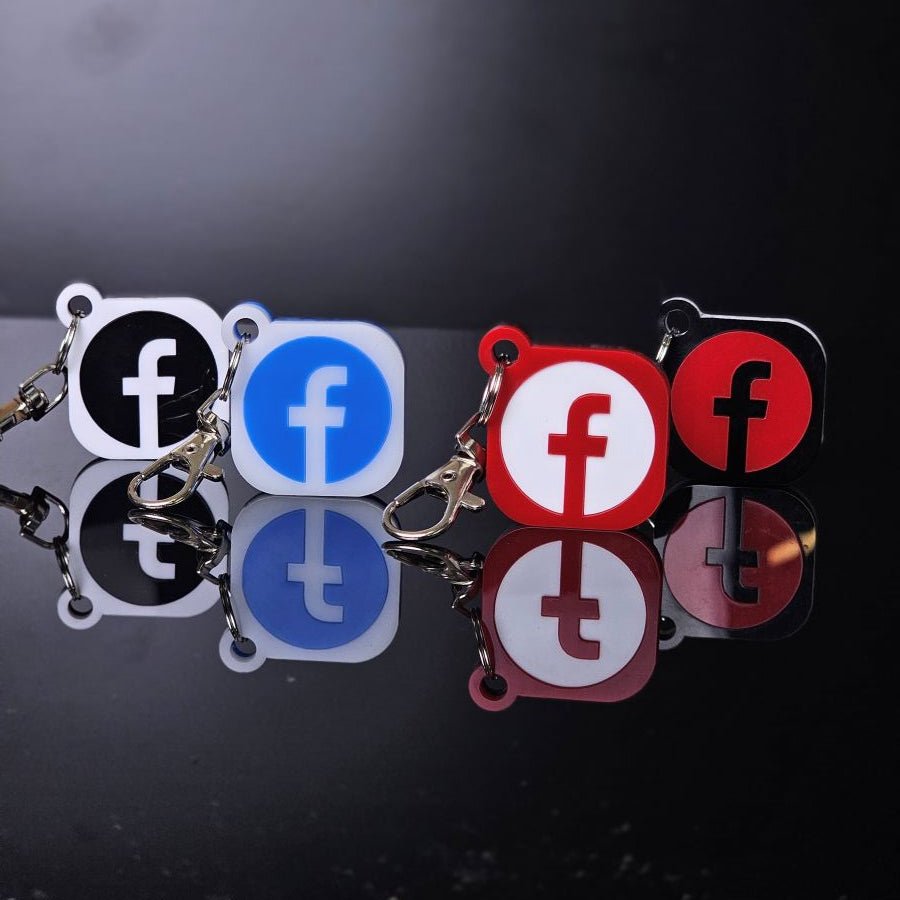 Social Media Digital Keychain Tap to Share | NFC Tag Keychain - Marca Fina Laser Creations - 